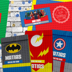 Kit imprimible Superheroes Lego en internet
