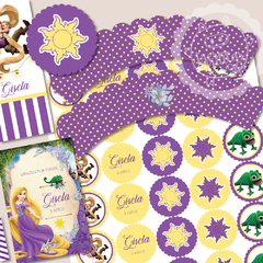Kit imprimible Rapunzel Enredados en internet