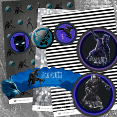 Kit imprimible Black Phanter | Pantera Negra | PDF editable en internet