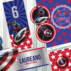 Kit imprimible Capitán América en internet