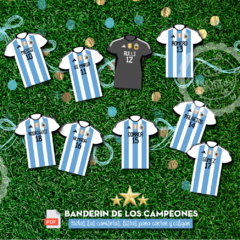 ARGENTINA Banderín de camisetas I Campeones! - comprar online