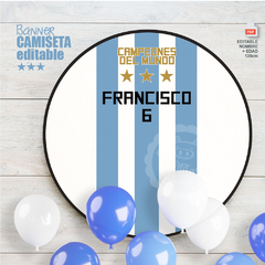 ARGENTINA Camiseta Campeones Banner circular