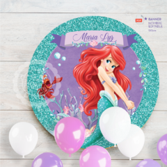 La Sirenita | Banner circular 120cm | PDF nombre editable