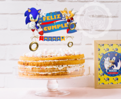Sonic Topper de torta / Listo para imprimir!