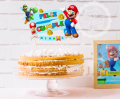 Mario Bros Topper de torta / Listo para imprimir!