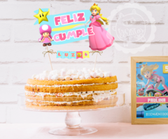 Princesa Peach Mario Bros Topper de torta / Listo para imprimir!