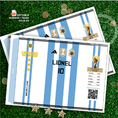 Chip bag camiseta ARGENTINA Tri Campeones - comprar online