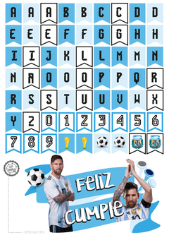Argentina Messi Topper de torta / Listo para imprimir! - comprar online