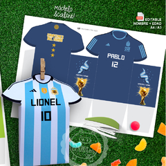 Bolsita Camiseta ARGENTINA Varios modelos a elección / A4 y A3 en internet