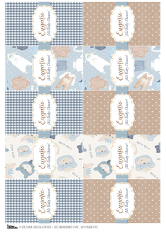 KIT IMPRIMIBLE BABY SHOWER BOY - Tres Cerditos Kits Imprimibles