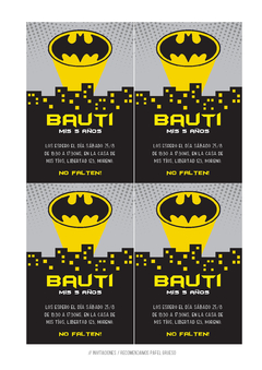 KIT IMPRIMIBLE BATMAN - comprar online