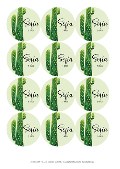 Kit imprimible Cactus para nena - comprar online