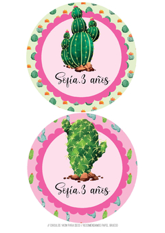 Kit imprimible Cactus para nena - comprar online