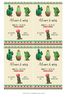 Kit imprimible Cactus para nene - comprar online
