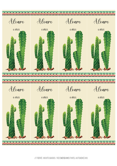 Kit imprimible Cactus para nene en internet