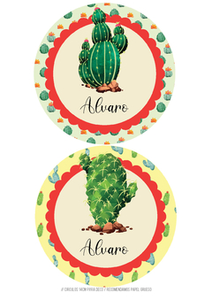 Kit imprimible Cactus para nene - Tres Cerditos Kits Imprimibles