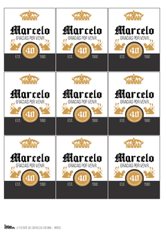 Kit imprimible Cerveza Corona - tienda online