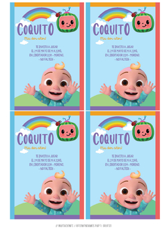 Kit imprimible Cocomelon, Cocomelon imprimible, pdf, editable. - Tres Cerditos Kits Imprimibles