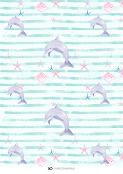 Imagen de Kit imprimible Delfines Mar | PDF editable
