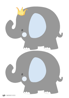 Kit imprimible elefantito - Tres Cerditos Kits Imprimibles