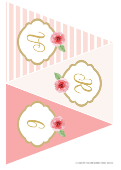 Kit imprimible flores romántico - comprar online