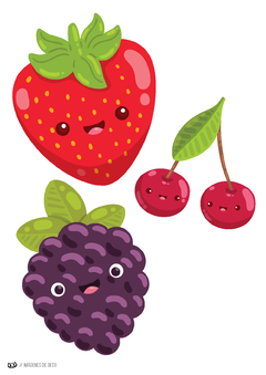 Imagen de Kit imprimible Frutas nenas