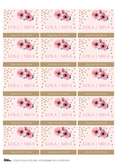 Kit imprimible Flores & Glitters II - tienda online