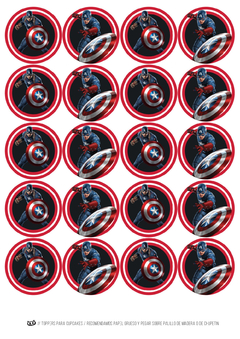 Imagen de Kit imprimible Capitán América