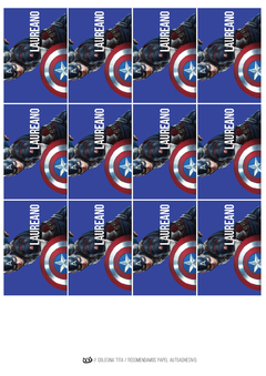 Kit imprimible Capitán América - Tres Cerditos Kits Imprimibles