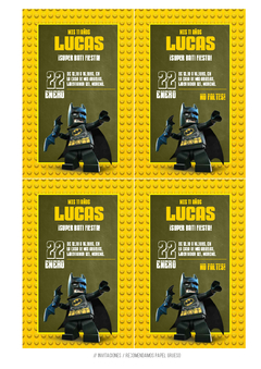 Kit imprimible Batman Lego - comprar online