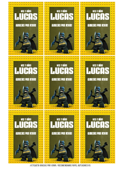 Image of Kit imprimible Batman Lego