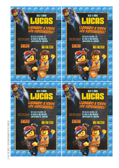 Kit imprimible Lego movie - Tres Cerditos Kits Imprimibles