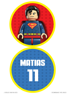 Kit imprimible Superheroes Lego