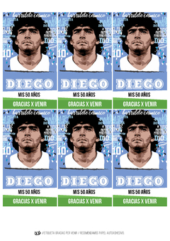 Kit imprimible Maradona - Tres Cerditos Kits Imprimibles
