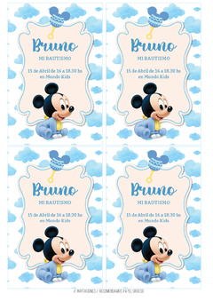 Kit imprimible Mickey Baby Disney - comprar online
