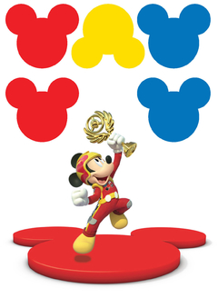 Kit imprimible Mickey sobre ruedas - Tres Cerditos Kits Imprimibles