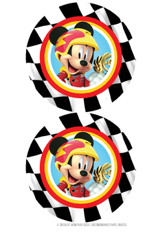 Kit imprimible Mickey sobre ruedas - tienda online