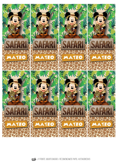 Kit imprimible Mickey Safari - tienda online