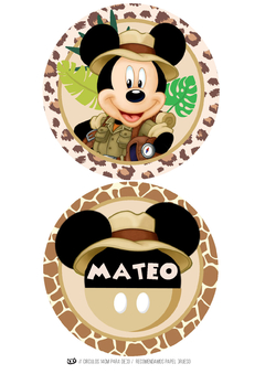 Imagen de Kit imprimible Mickey Safari