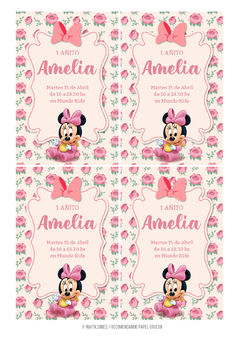 Kit imprimible Minnie Baby Disney - comprar online