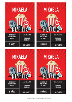 Kit imprimible Netflix movie fans - comprar online