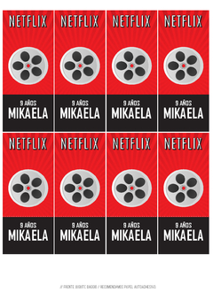 Kit imprimible Netflix movie fans on internet