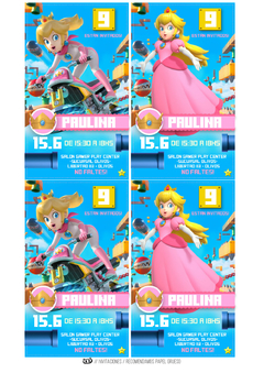 KIT IMPRIMIBLE Princesa Peach Super Mario - Tres Cerditos Kits Imprimibles