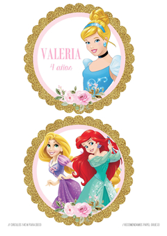 Imagen de Kit imprimible Princesas Disney