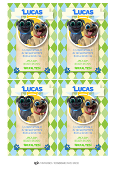 Kit imprimible Puppy dog pals varón - comprar online