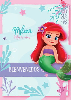 Kit imprimible Sirenita bebé | PDF editable - Tres Cerditos Kits Imprimibles