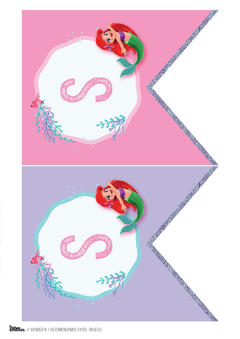 Kit imprimible Sirenita bebé | PDF editable