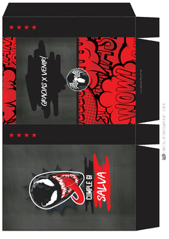 Kit imprimible Venom | PDF editable - tienda online