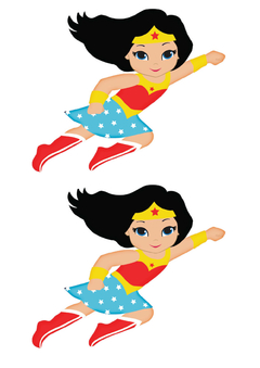 KIT IMPRIMIBLE Wonder Woman - Tres Cerditos Kits Imprimibles