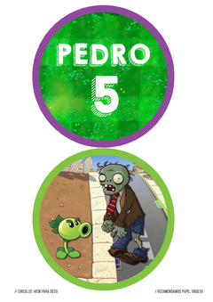 KIT IMPRIMIBLE PLANTAS VS ZOMBIES - tienda online